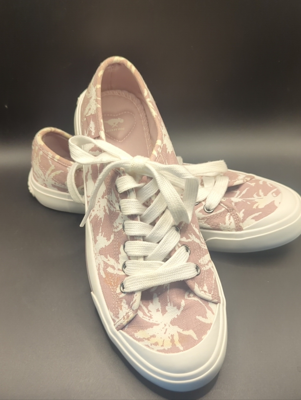 Rocket Dog │Women's Jumpin Surfside Pale Pink Palm Cotton Walking │Shoe Size 10